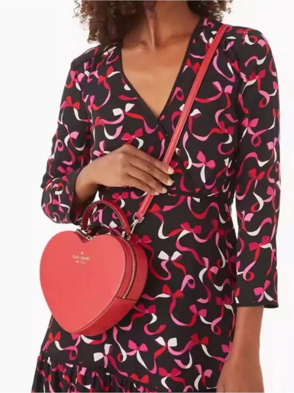 Kate Spade New York Candied Cherry Love Shack Heart Crossbody Purse